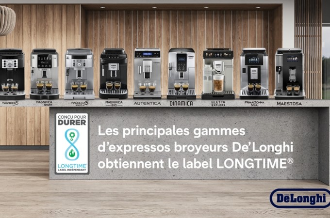 De’Longhi décroche le label LongTime pour ses gammes d’expresso broyeurs